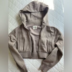 Abercrombie Crop Zip Up Hoodie